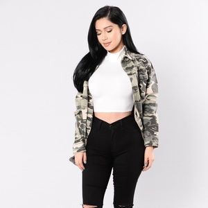 Fashion Nova Oversized Camo Jacket